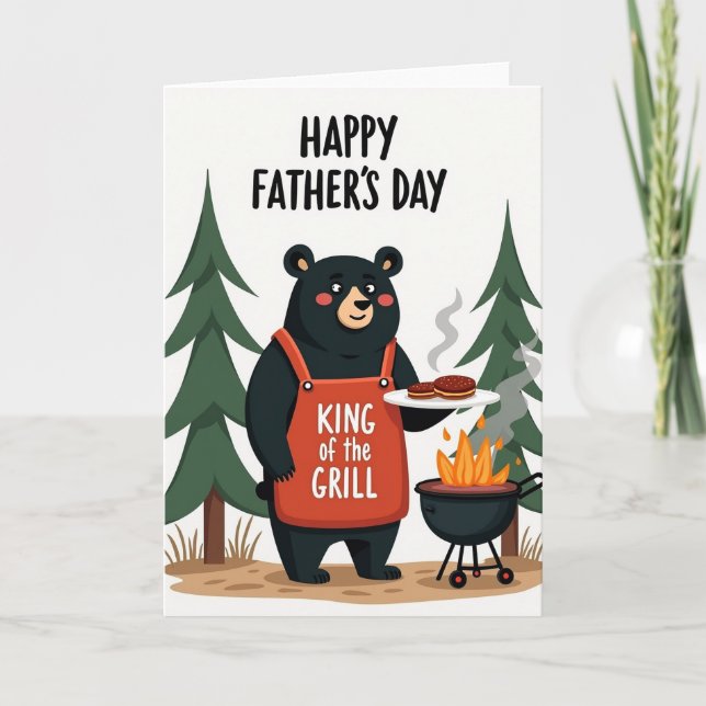 Tarjeta del Día del Padre Grill King (Anverso)