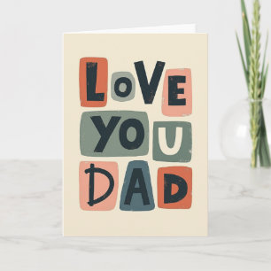 Tarjeta del Día del Padre Gris Turquesa