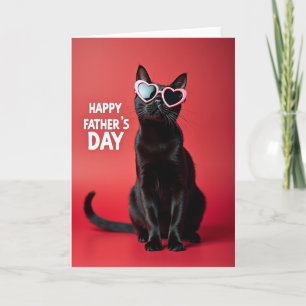 Tarjeta del Día del Padre Hip Cat