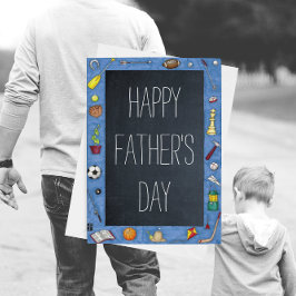 Tarjeta del Día del Padre Hobby Chalkboard
