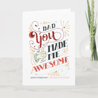 Tarjeta del día del padre - Ilustracion de la mano