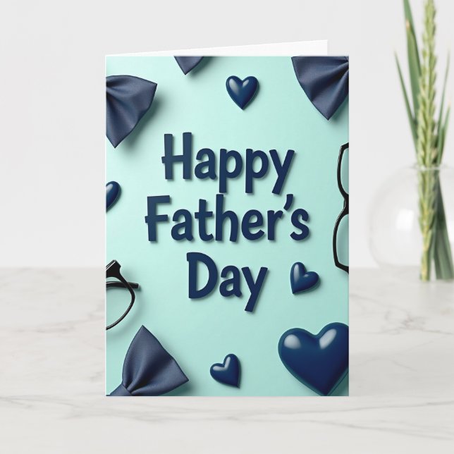 Tarjeta del Día del Padre Índigo (Anverso)