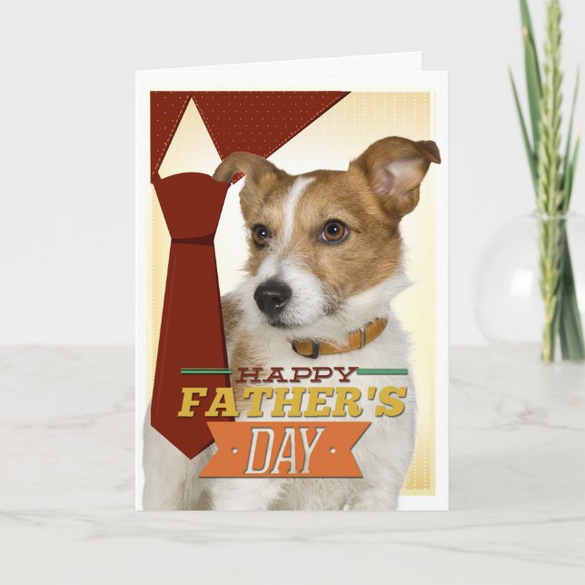 Tarjeta del Día del Padre Jack Russell Terrier (Anverso)