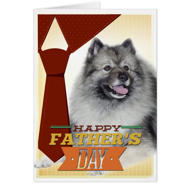 Tarjeta del Día del Padre Keeshond (Frente)