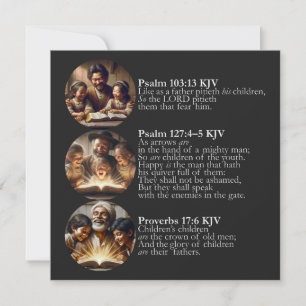 Tarjeta del Día del Padre KJV - Salmos y Proverbio