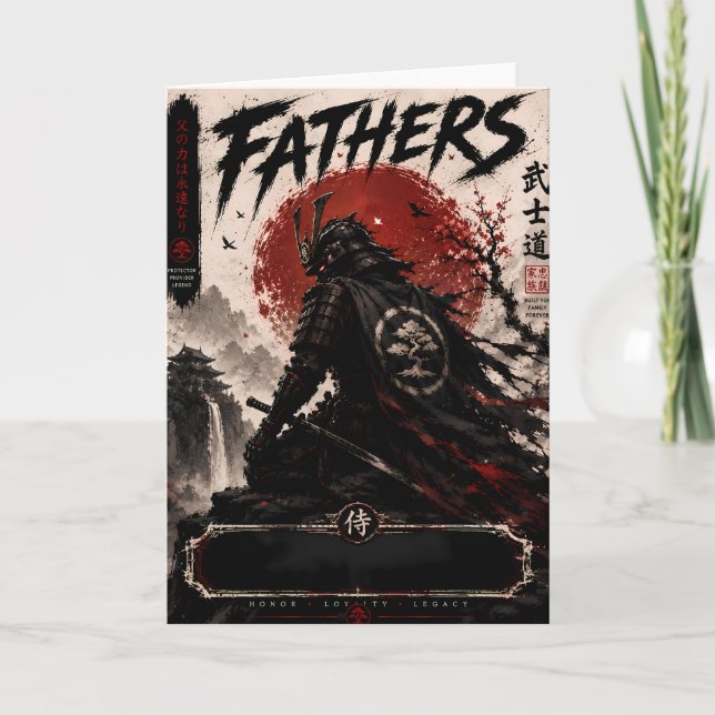 Tarjeta del Día del Padre Legado de Samurái (Anverso)
