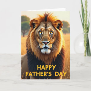 Tarjeta del Día del Padre León Noble