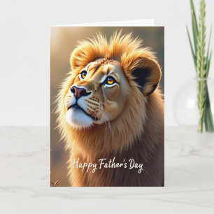 Tarjeta del Día del Padre León Suave