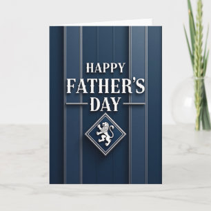 Tarjeta del Día del Padre Lion Crest