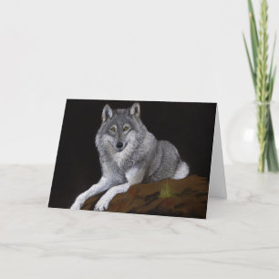 Tarjeta del día del padre lobo