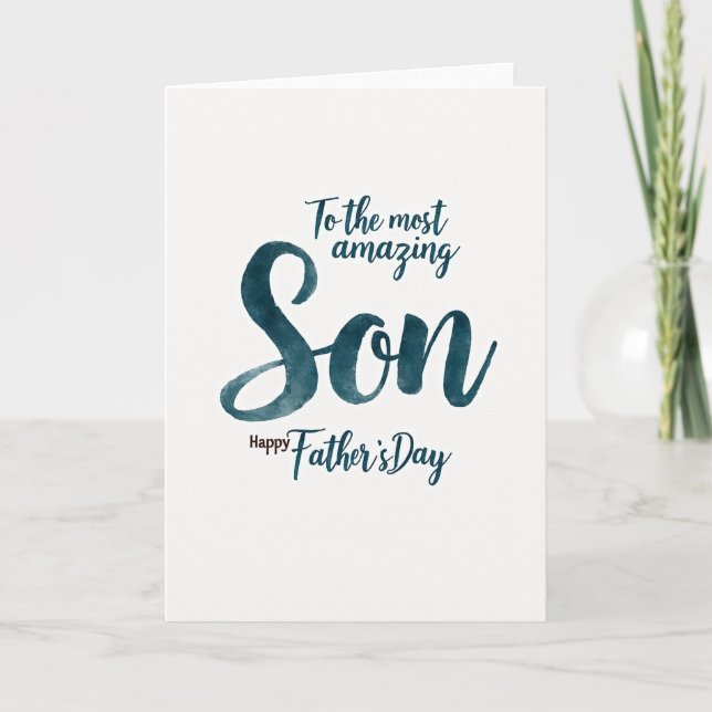 Tarjeta del Día del Padre marrón terroso (Anverso)