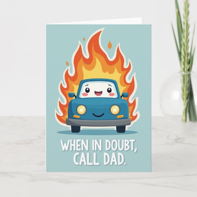Tarjeta del Día del Padre más ardiente (Anverso)