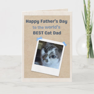 Tarjeta del Día del Padre: Mejor Papá Gato del Mun