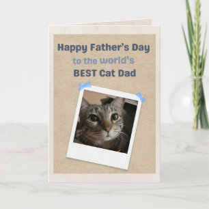 Tarjeta del Día del Padre: Mejor Papá Gato del Mun