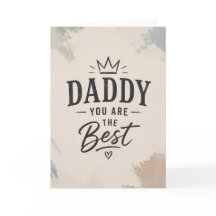 Tarjeta del Día del Padre Minimalista de Agradecim