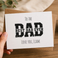 Tarjeta del Día del Padre Moderna Mejor Papá del M