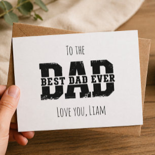 Tarjeta del Día del Padre Moderna Mejor Papá del M