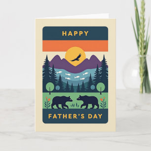 Tarjeta del Día del Padre Momento de Vida Silvestr