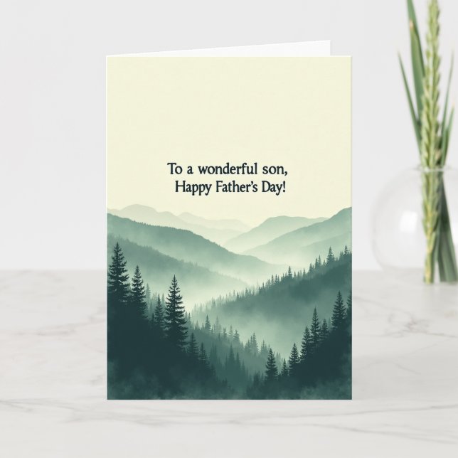 Tarjeta del Día del Padre Mountain Son (Anverso)