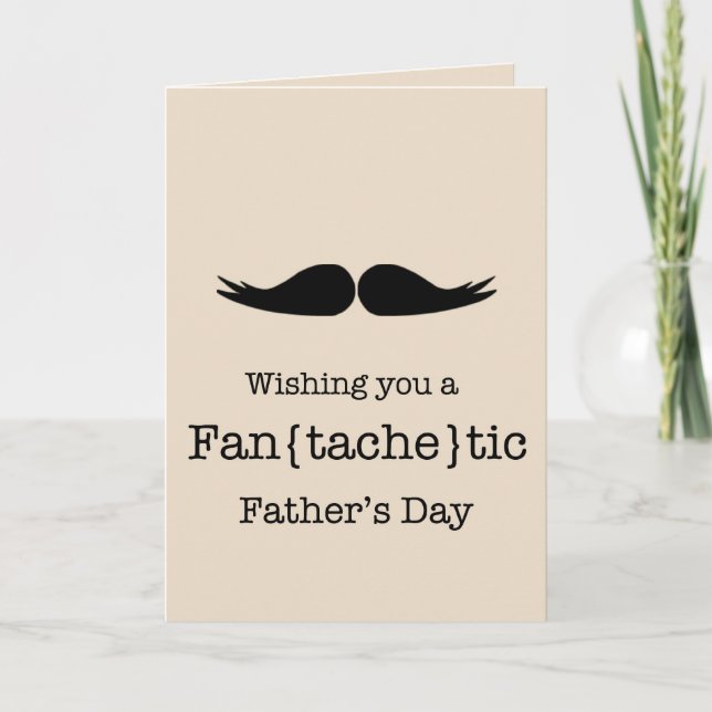 Tarjeta del Día del Padre Mustache (Anverso)