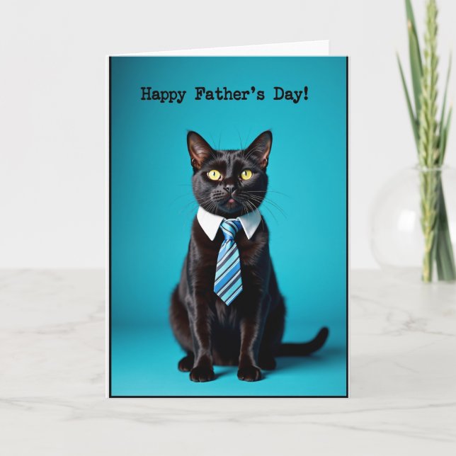 Tarjeta del Día del Padre Natty Cat (Anverso)