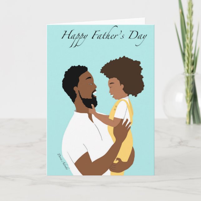 Tarjeta del día del padre negro (Anverso)