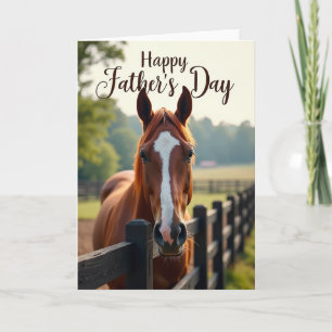 Tarjeta del Día del Padre Noble Equino
