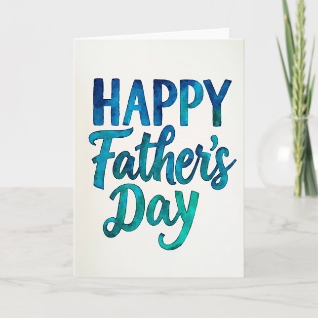 Tarjeta del Día del Padre Oceánica (Anverso)