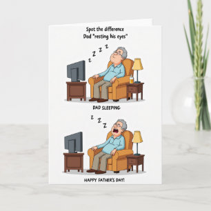 Tarjeta del Día del Padre Ojos Descansando
