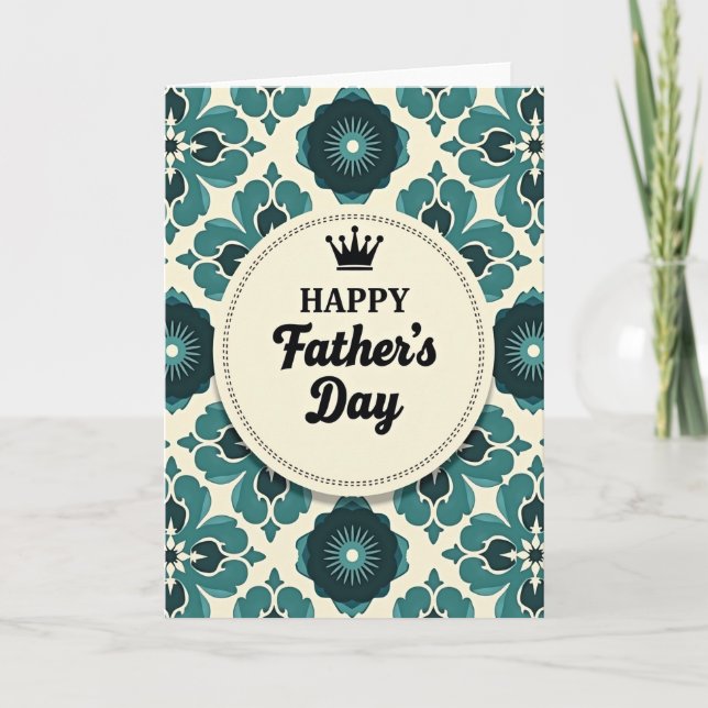 Tarjeta del Día del Padre Ornamental (Anverso)