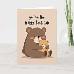 Tarjeta del Día del Padre Oso Dulce