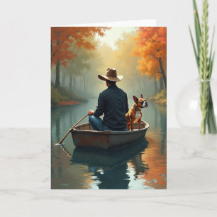 Tarjeta del Día del Padre Otoñal