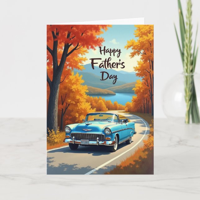 Tarjeta del Día del Padre Otoño Drive (Anverso)