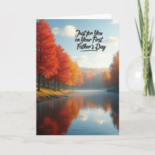Tarjeta del Día del Padre Otoño Primero