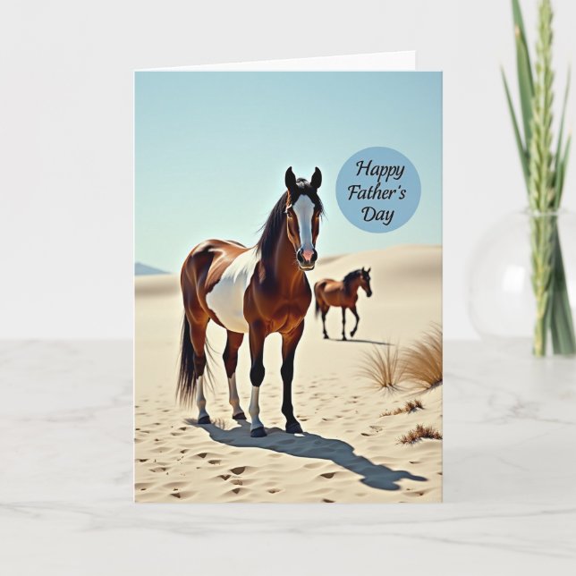 Tarjeta del Día del Padre Painted Pony (Anverso)