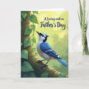 Tarjeta del Día del Padre Pájaro de Lunares