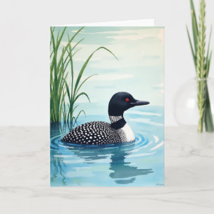 Tarjeta del Día del Padre Pájaro de Ojos Rubí