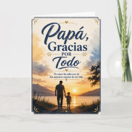 Tarjeta del Día del Padre Papá Gracias Por Todo