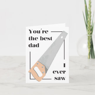 Tarjeta del Día del Padre Papá Pun - mejor papá