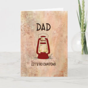 Tarjeta del Día del Padre: Papá, vamos de camping