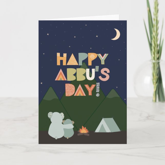 Tarjeta del Día del Padre para Abbu (Anverso)