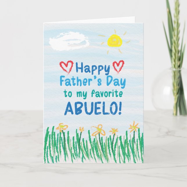 Tarjeta del Día del Padre para Abuelo (Anverso)