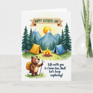 Tarjeta del Día del Padre para acampar