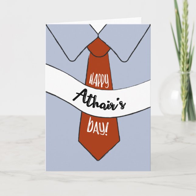 Tarjeta del Día del Padre para Athair (Anverso)