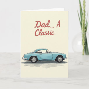 Tarjeta del Día del Padre para Automóvil Clásico