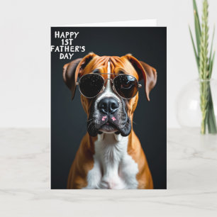 Tarjeta del Día del Padre para Aviador Perro