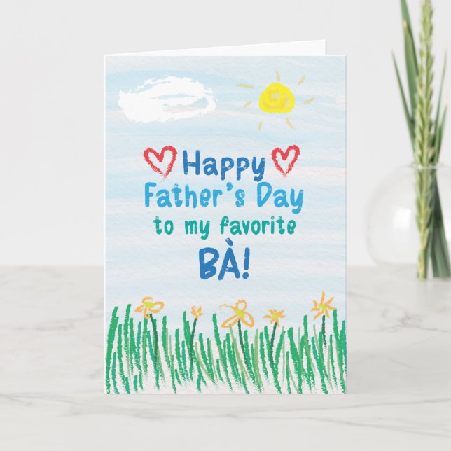 Tarjeta del Día del Padre para Bà (Anverso)