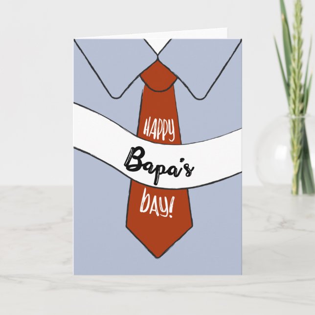 Tarjeta del Día del Padre para Bapa (Anverso)