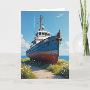 Tarjeta del Día del Padre para Barco Costero