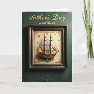 Tarjeta del Día del Padre para barco de vela